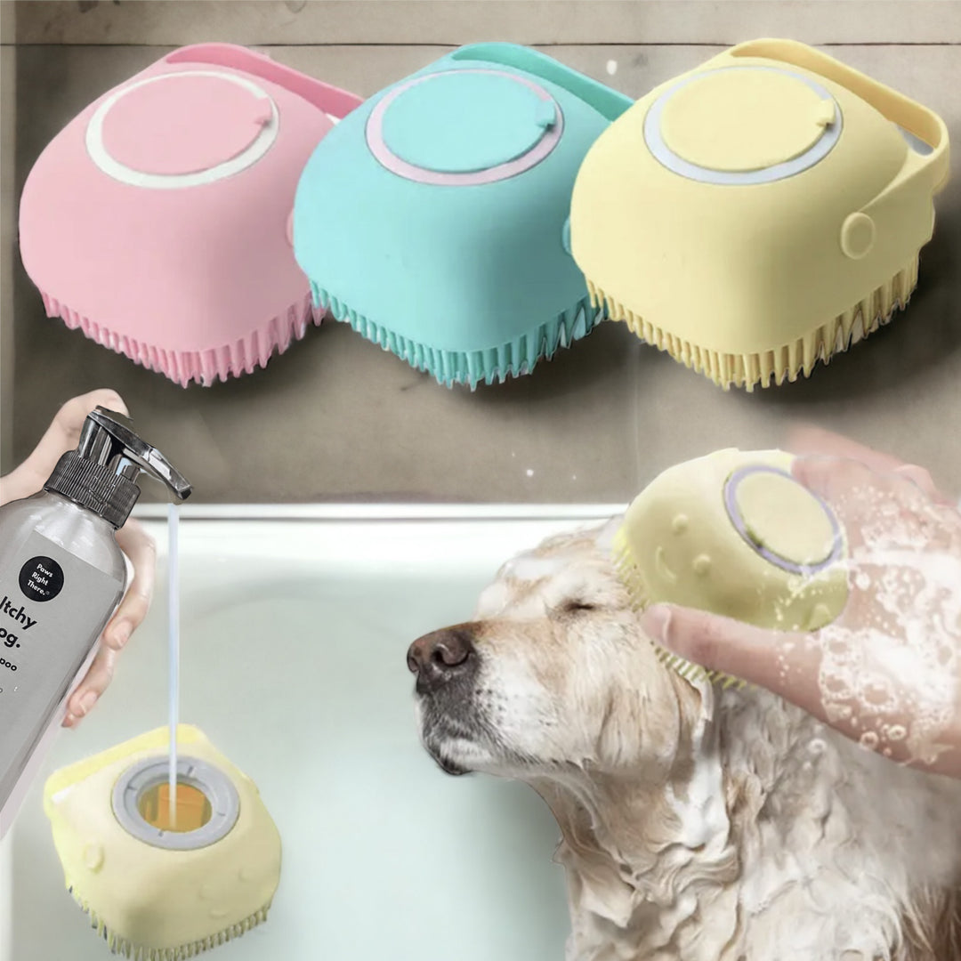 dog shampoo brush, dog shampoo applicator
