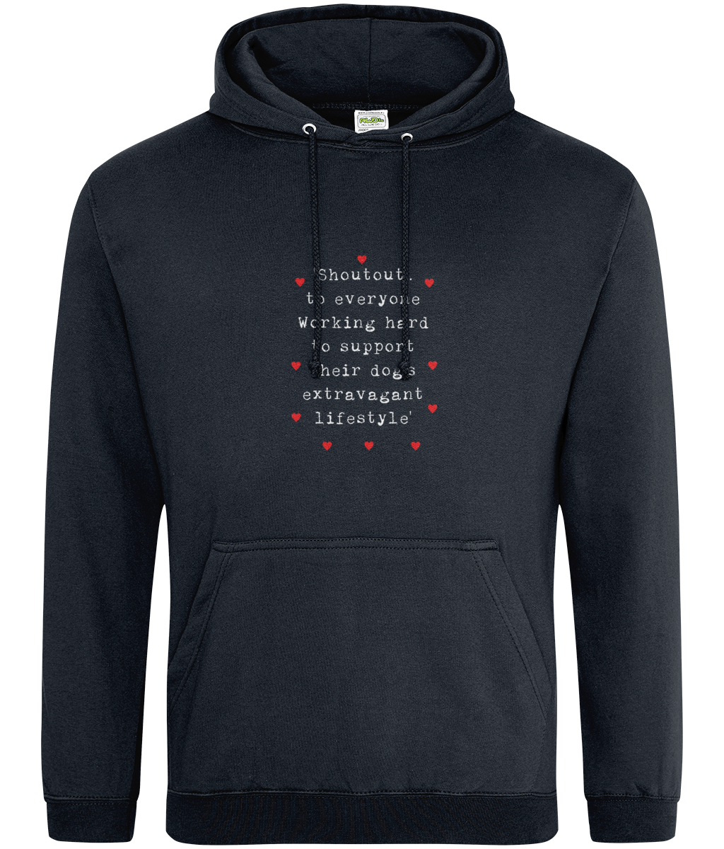 Shoutout Hoodie - dark colour options, XS to 3XL sizes available
