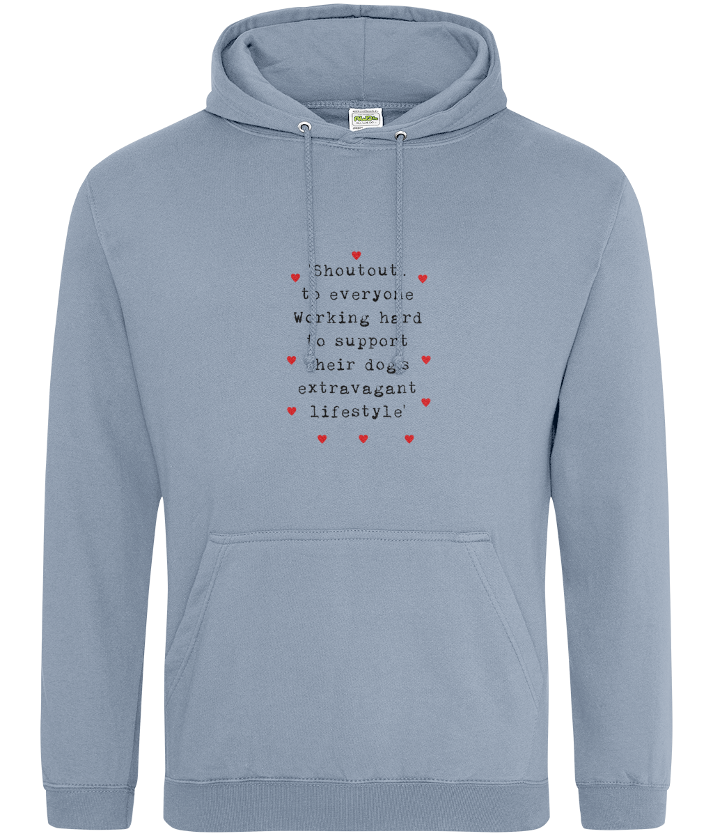 Shoutout Hoodie - Light colour options , XS to 3XL sizes available