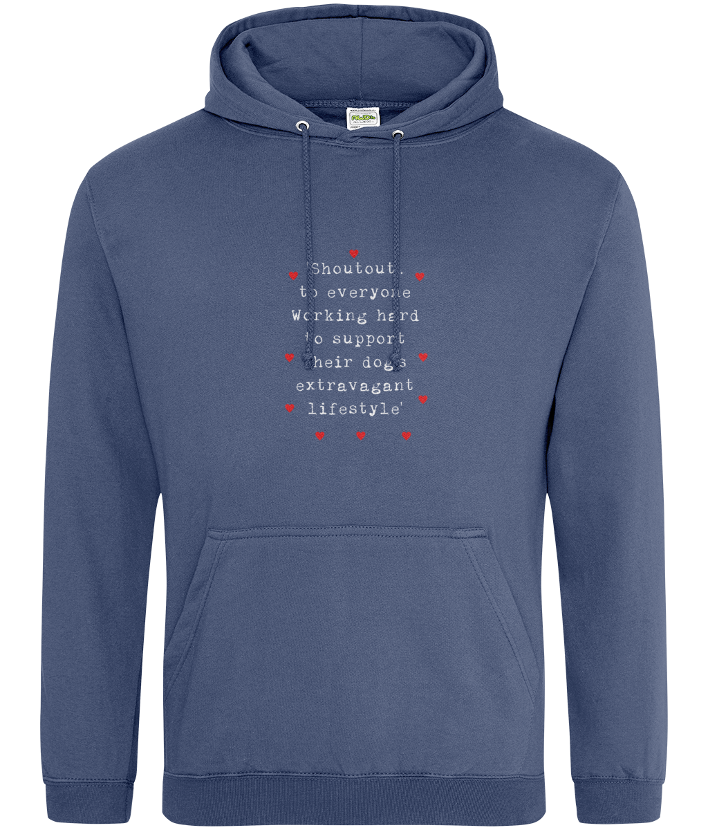 Shoutout Hoodie - dark colour options, XS to 3XL sizes available