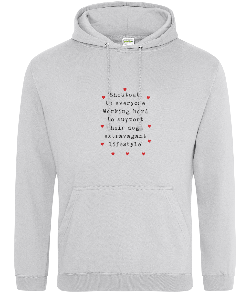 Shoutout Hoodie - Light colour options , XS to 3XL sizes available