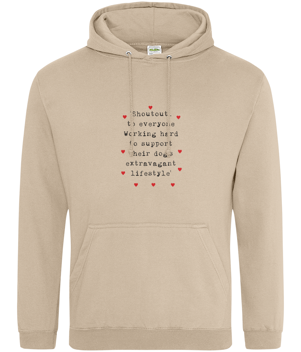 Shoutout Hoodie - Light colour options , XS to 3XL sizes available
