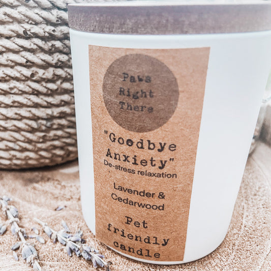 pet friendly candle, anxiety candle, dog anxiety, stress relieving candle