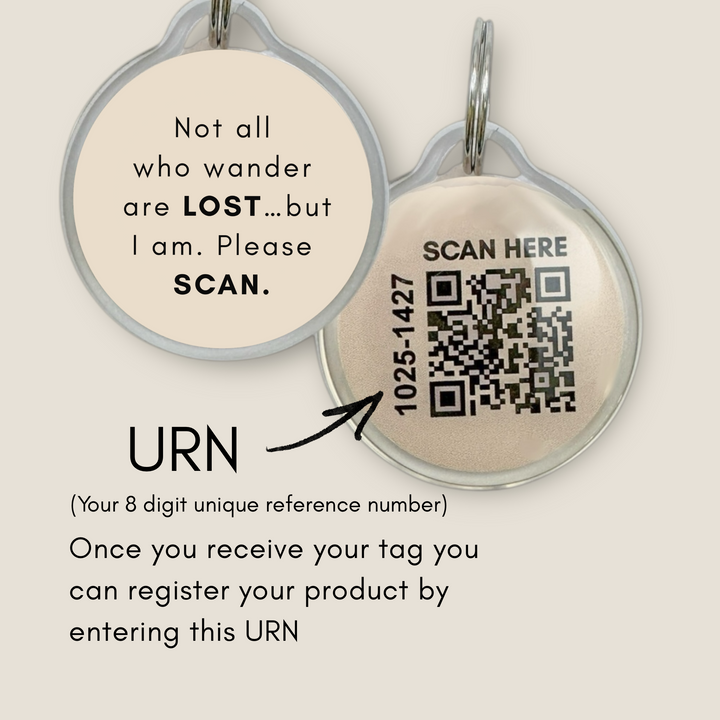 Smart QR Pet Tag - Got lost chasing squirrels
