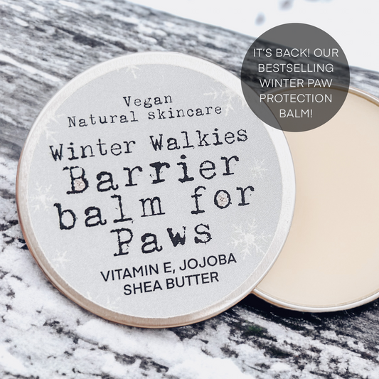 paw balm, barrier balm for paws, winter paw balm, best paw balm, natural paw balm, sore paw, cracked paws, dry paws, paw protection