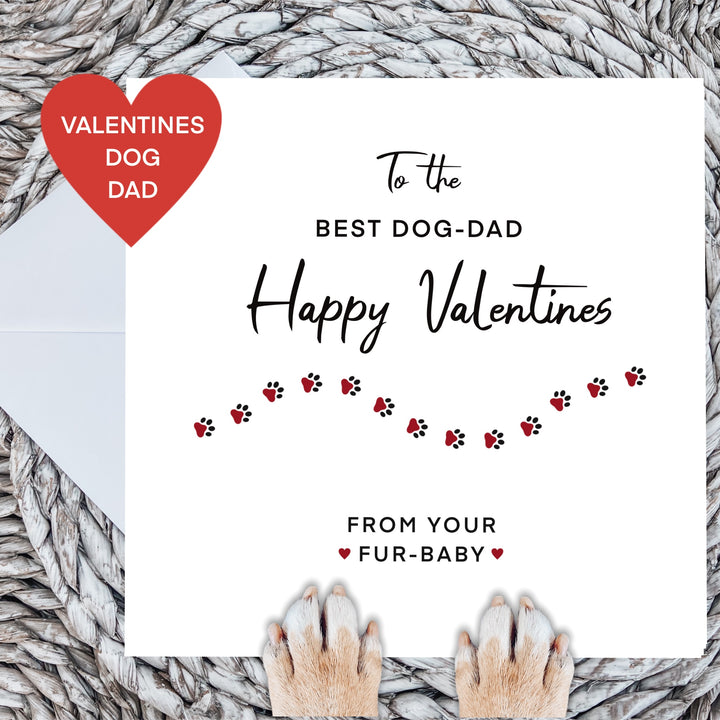 valentines card for a dog dad, valentines card off the dog 