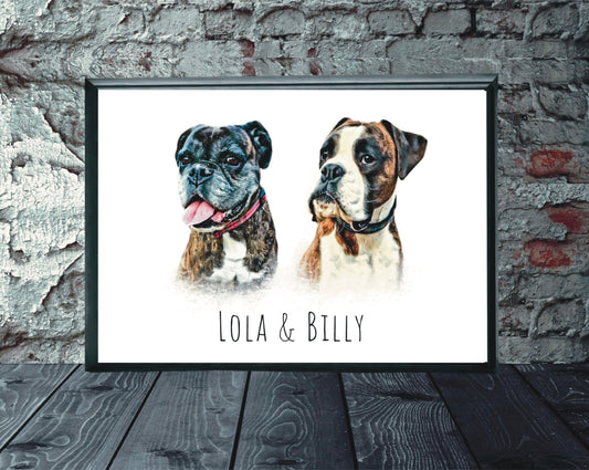 Dog Portraits UK | Turn Your Dog Into a Painting | Paws Right There