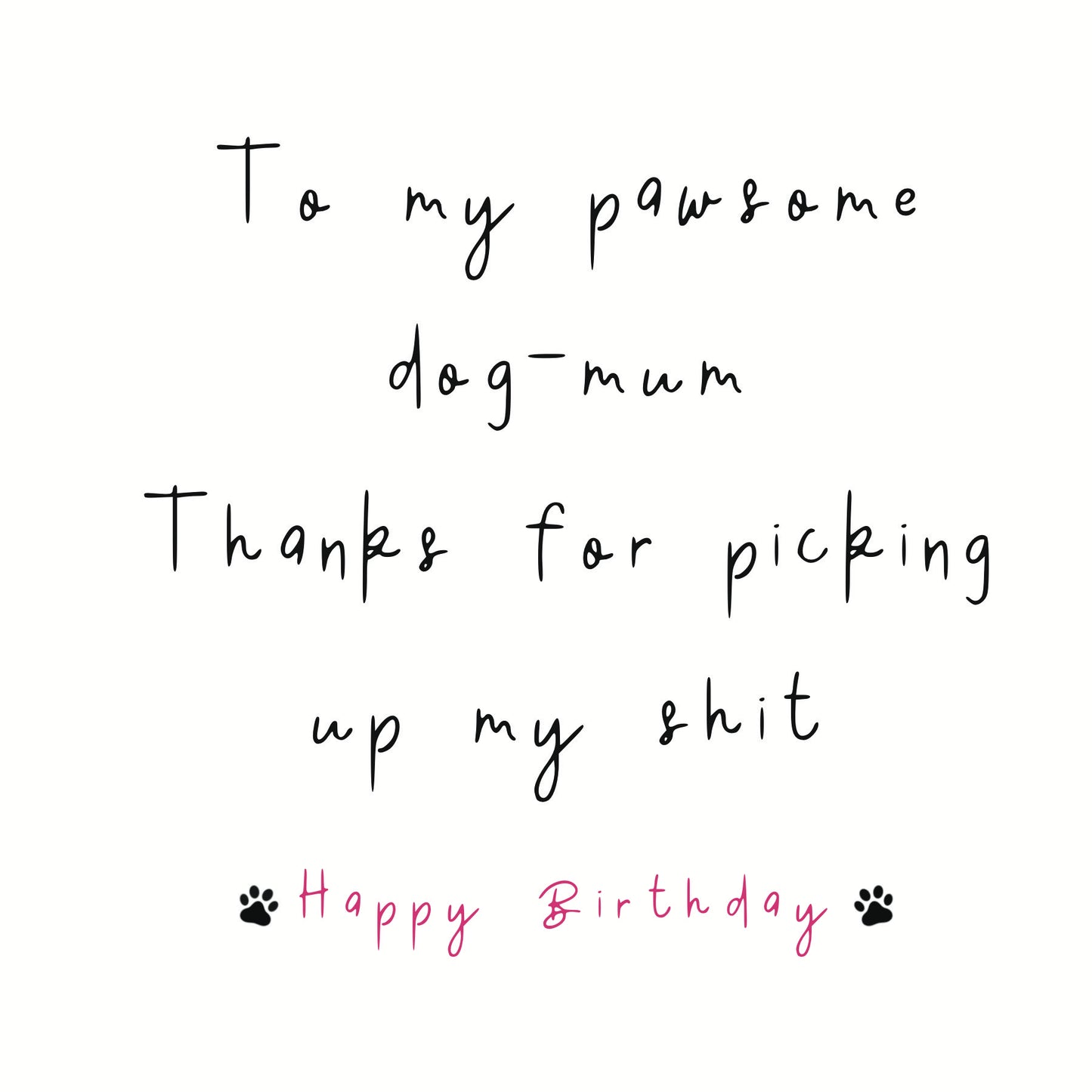 To my pawsome dog-mum card