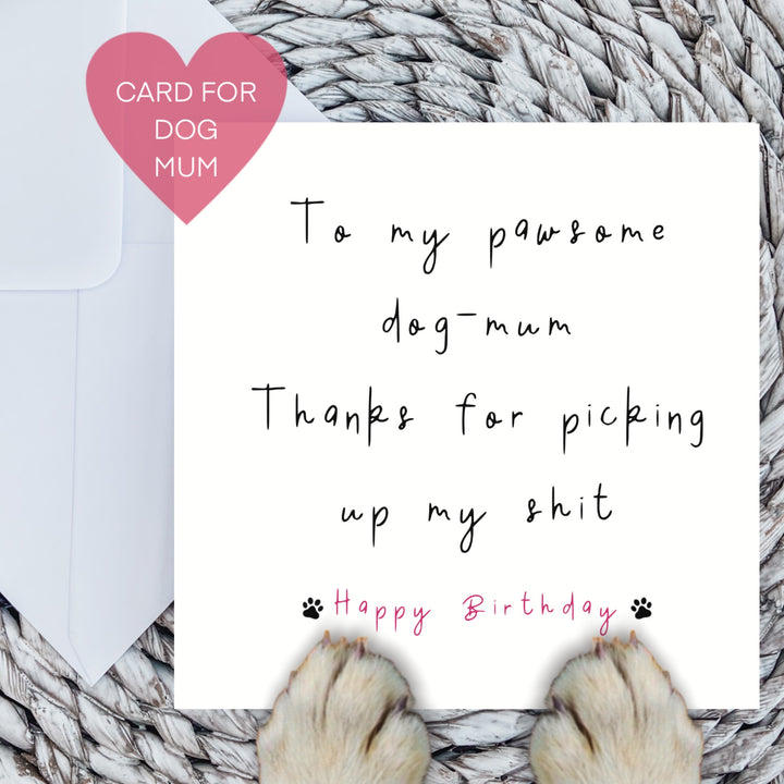 To my pawsome dog-mum card