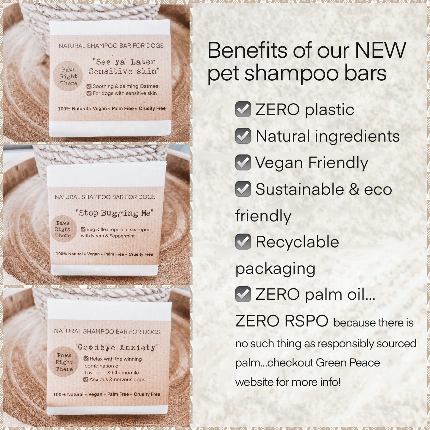 “Stop Bugging Me” Natural Dog Shampoo Bar
