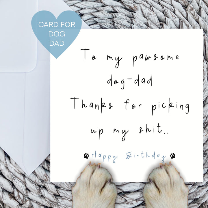 To my pawsome dog-dad card