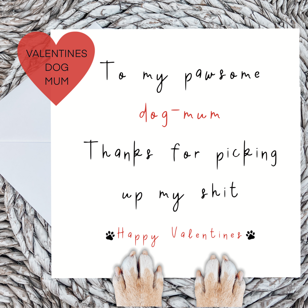 Dog Mum (swear) valentines card