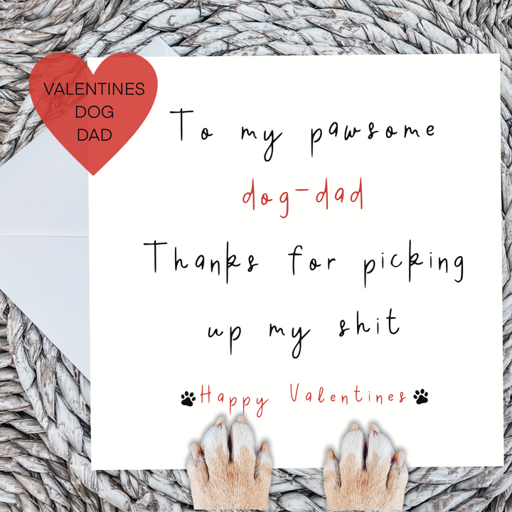 Dog Dad  (swear) valentines card