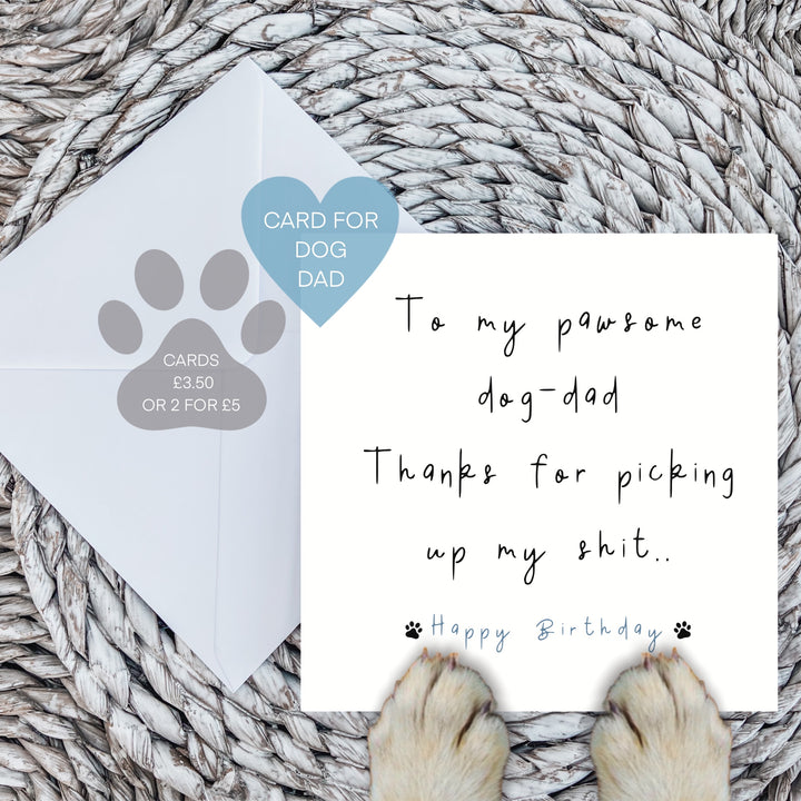 To my pawsome dog-dad card