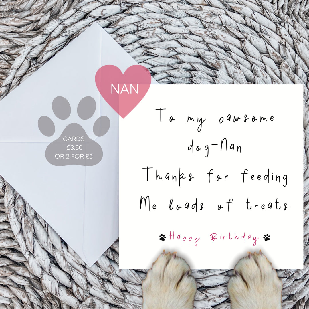 To my pawsome dog-nan card