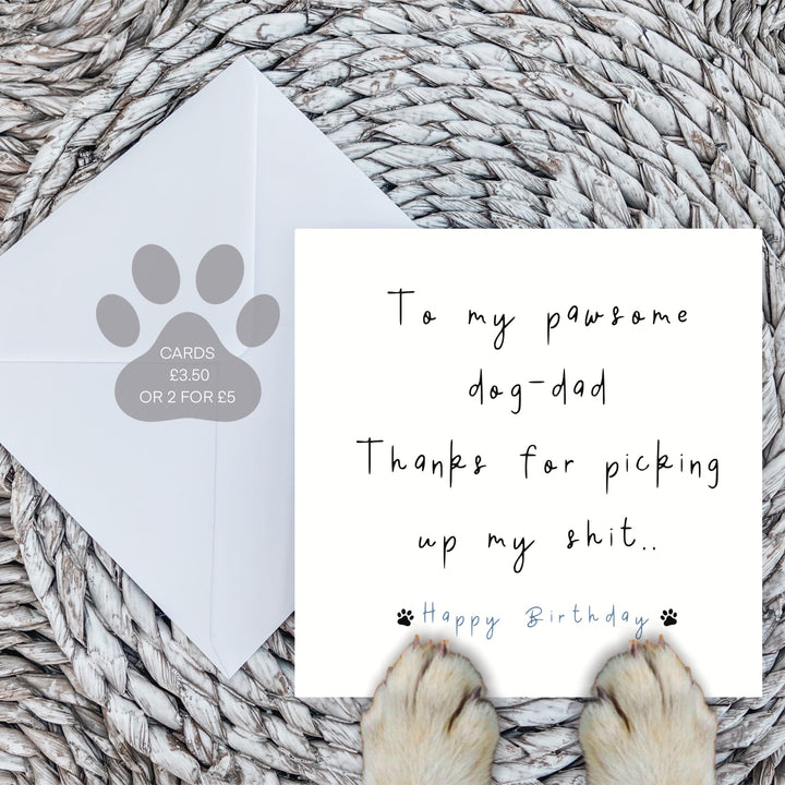 To my pawsome dog-dad card