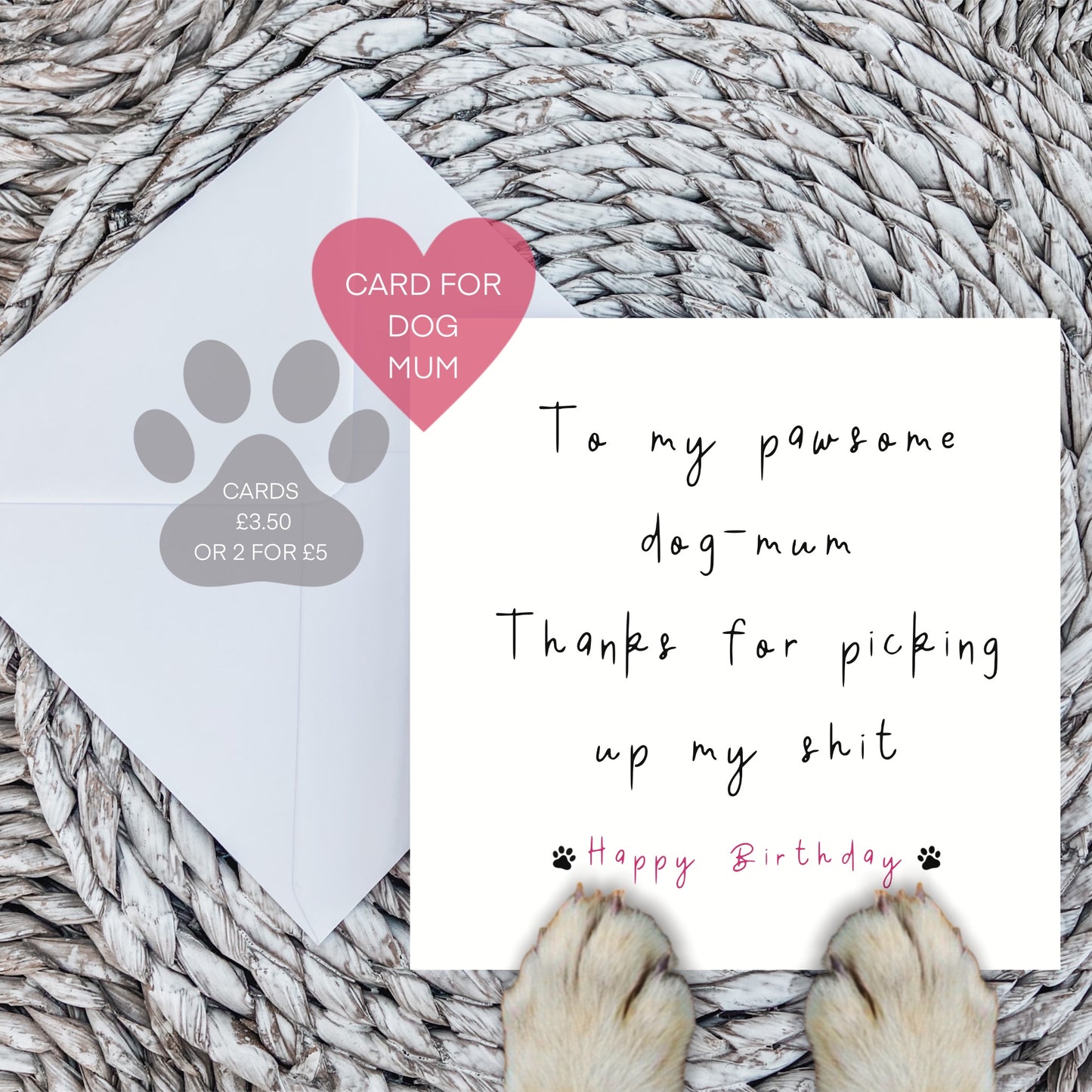 To my pawsome dog-mum card