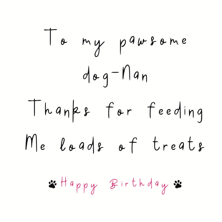 To my pawsome dog-nan card